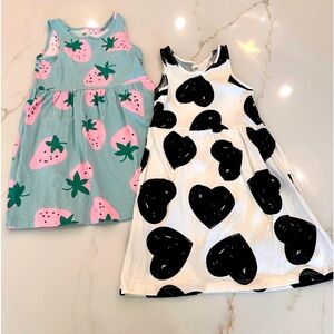 H&M girls dresses, set of 2, size 3/4T